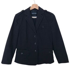 Club Monaco Military Blazer Jacket | Black Button Up - Size 4